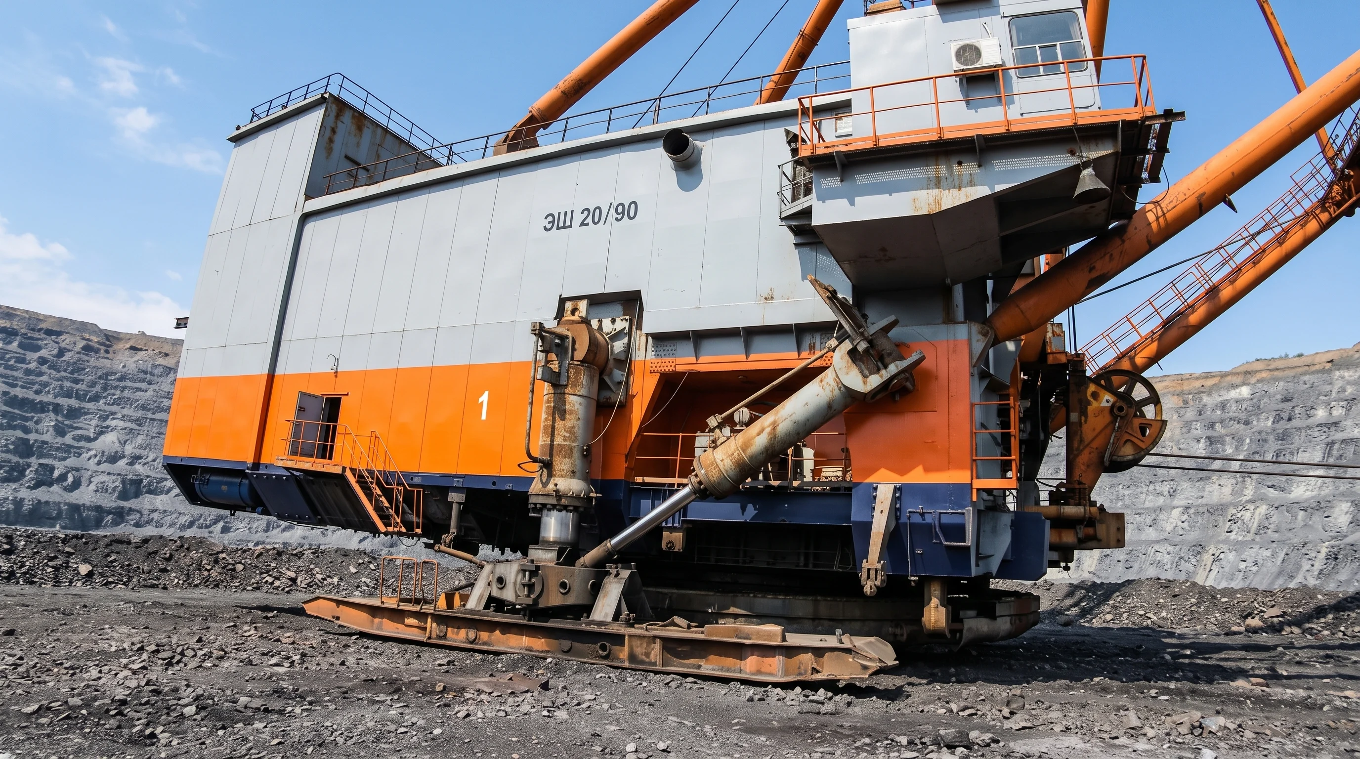 Візуалізація екскаватора ЕШ 90/20 — ракурс 1