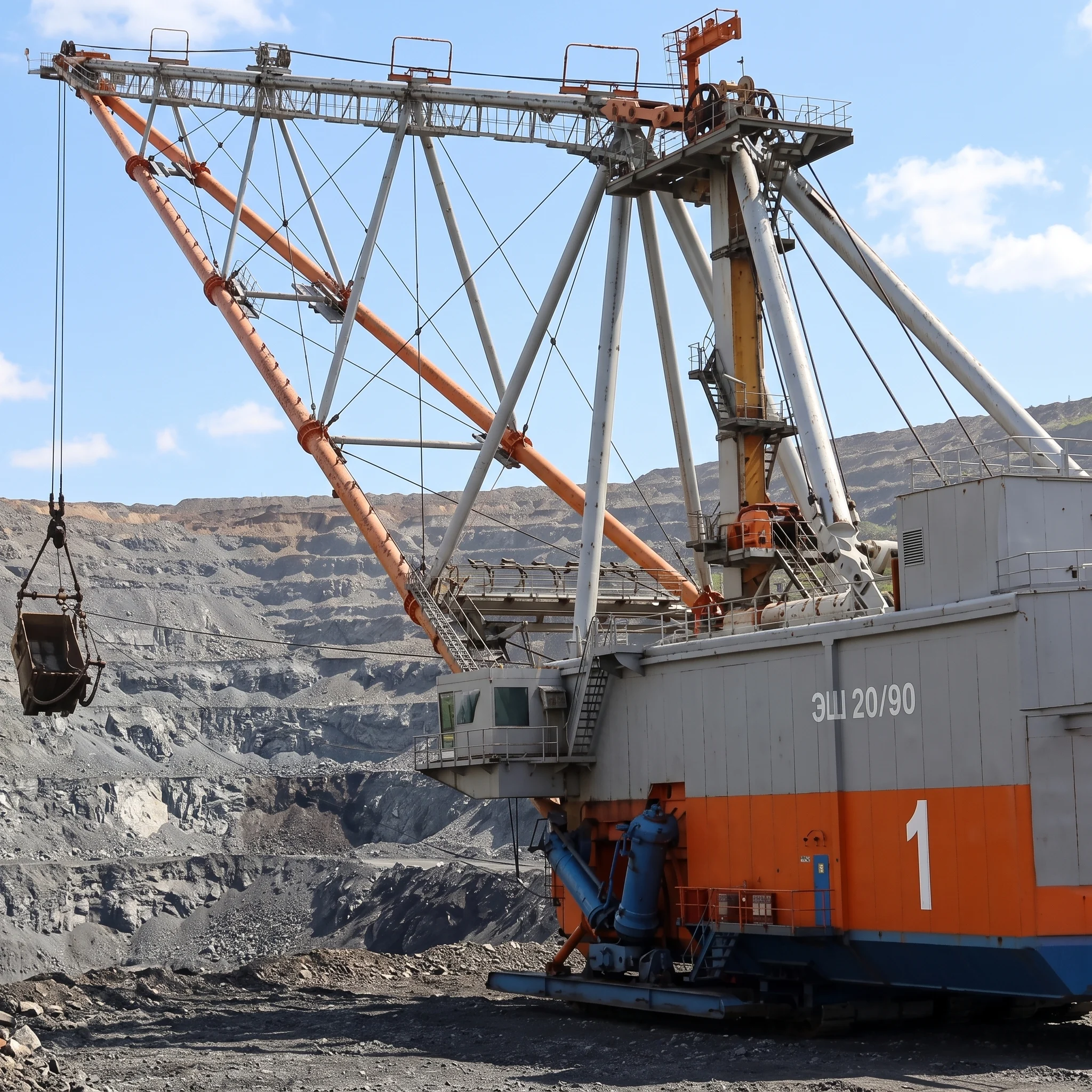 Візуалізація екскаватора ЕШ 90/20 — ракурс 3