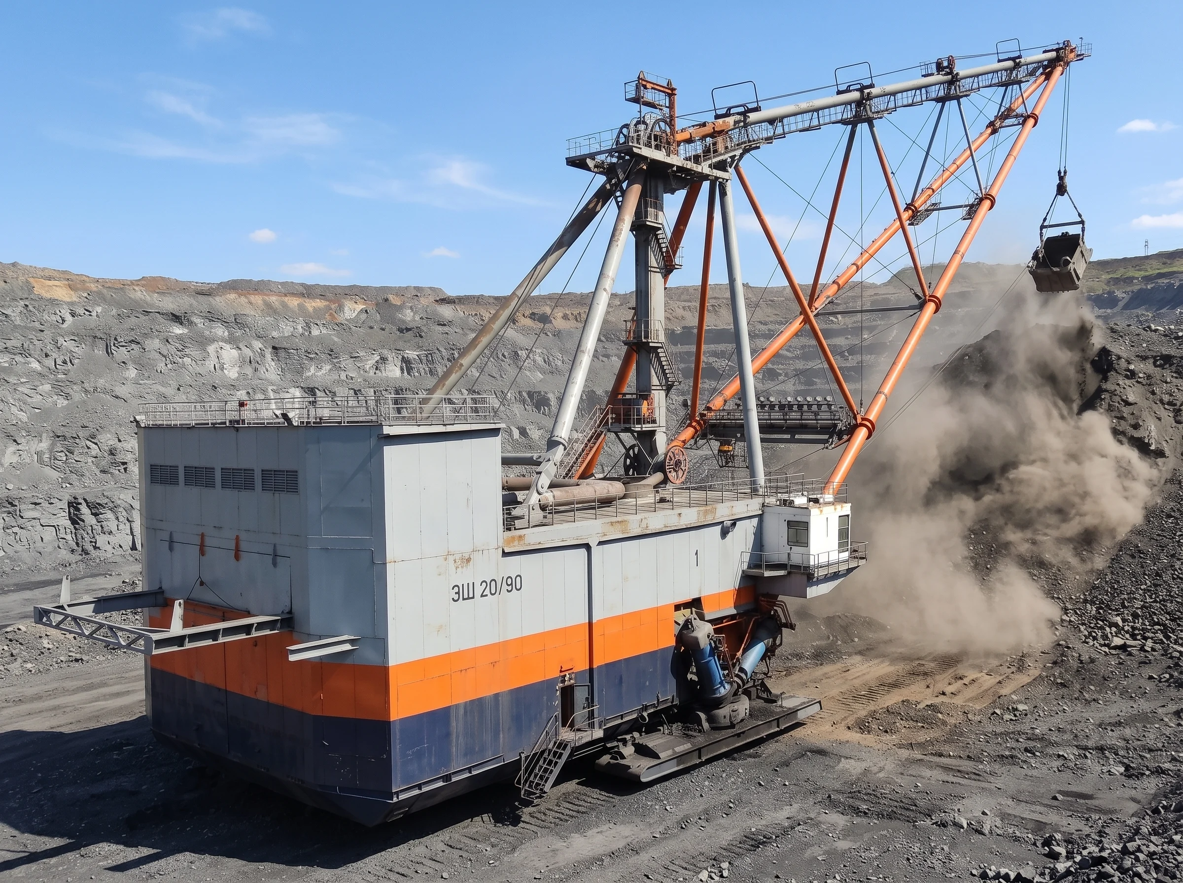 Візуалізація екскаватора ЕШ 90/20 — ракурс 4